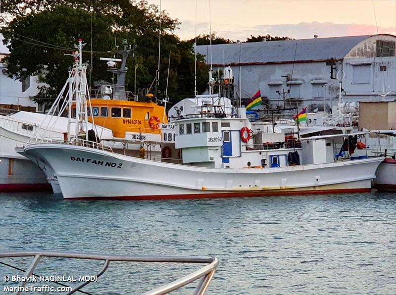 dai fah 2 (Fishing vessel) - IMO , MMSI 645388000, Call Sign 3B2092 under the flag of Mauritius