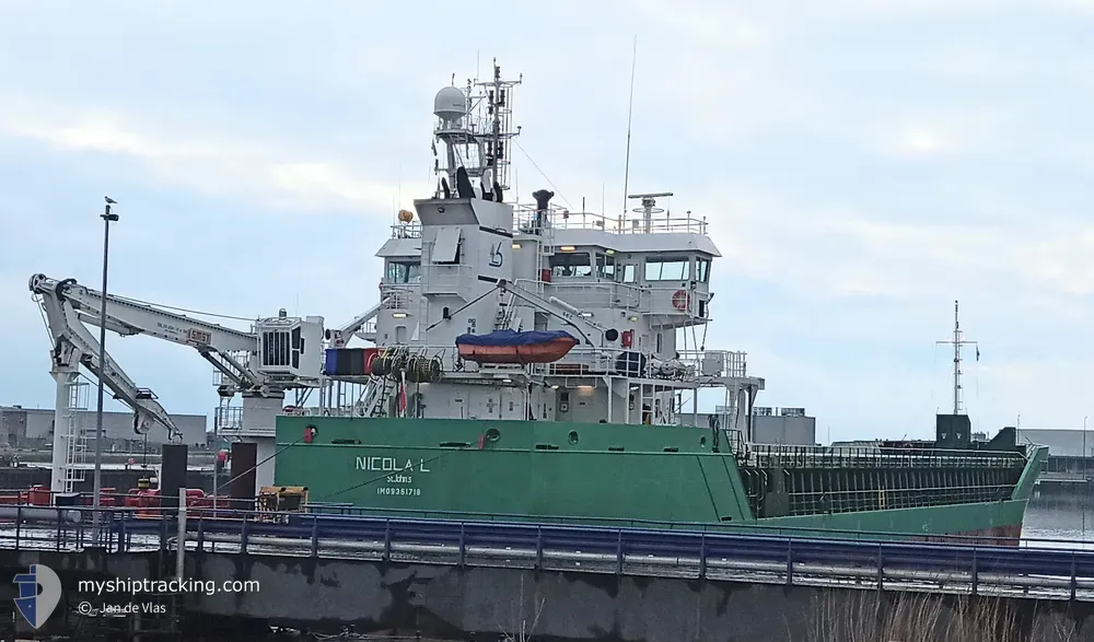 nicola l (General Cargo Ship) - IMO 9361718, MMSI 304631000, Call Sign V2HW7 under the flag of Antigua & Barbuda