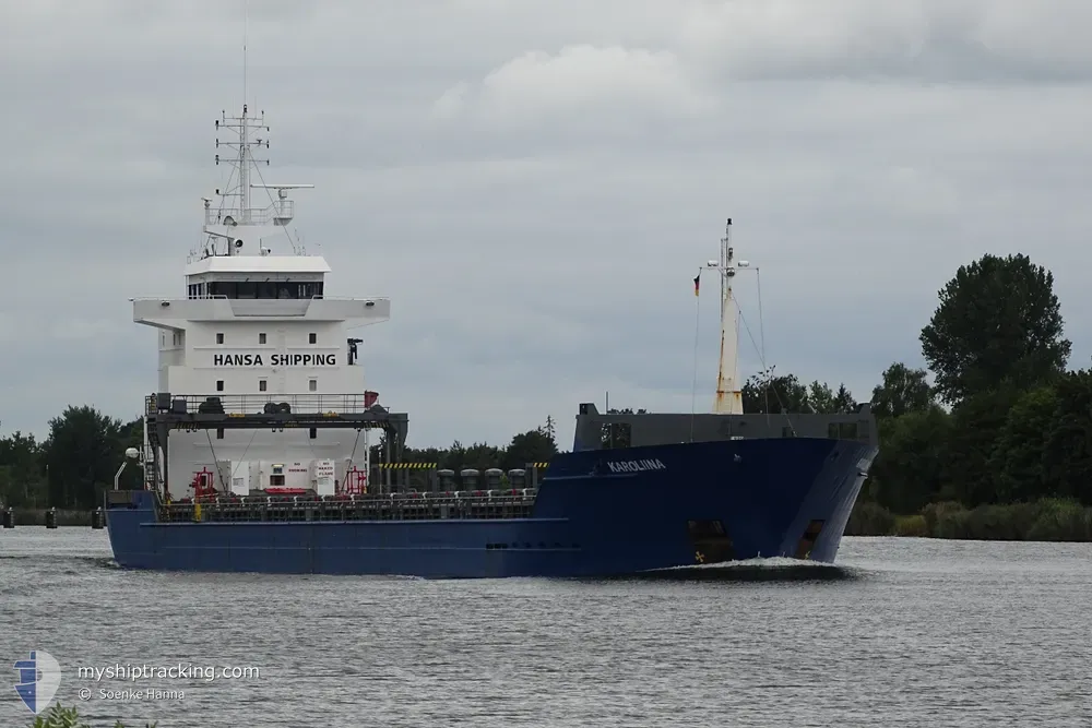 karoliina (General Cargo Ship) - IMO 9381380, MMSI 305201000, Call Sign V2QZ6 under the flag of Antigua & Barbuda