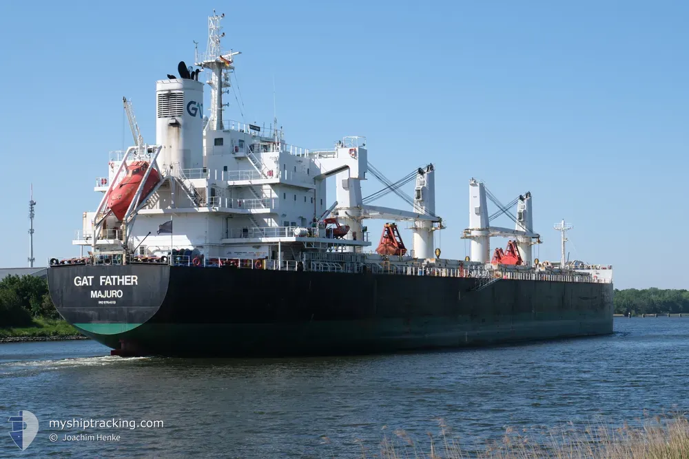 gat father (General Cargo Ship) - IMO 9764013, MMSI 538010309, Call Sign V7A5873 under the flag of Marshall Islands