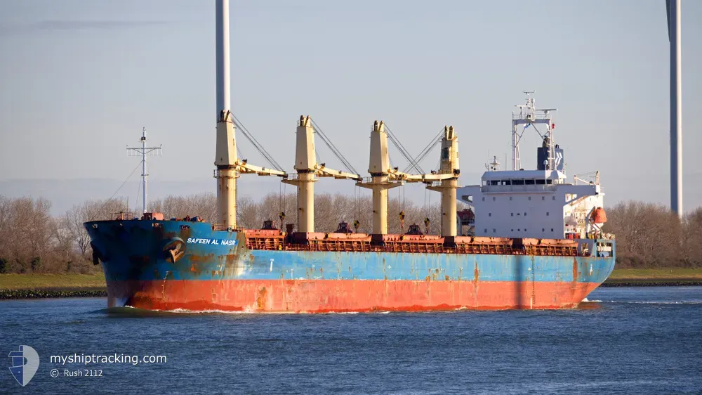 safeen al nasr (Bulk Carrier) - IMO 9612296, MMSI 538010392, Call Sign V7A5983 under the flag of Marshall Islands