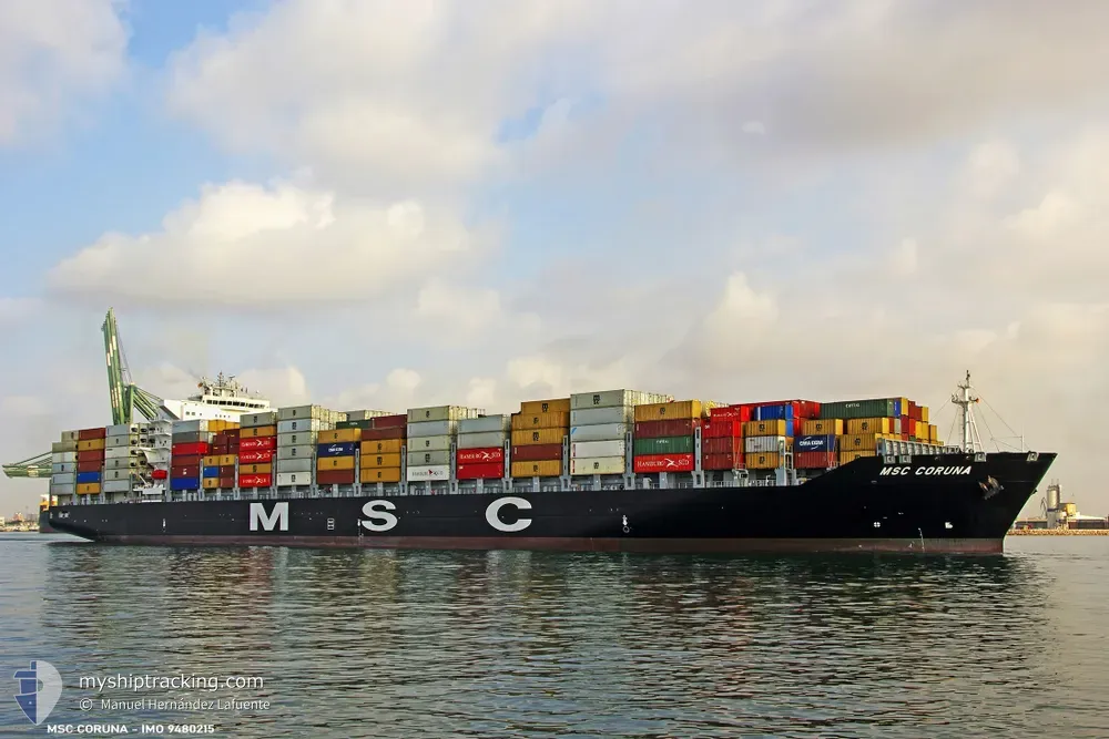 msc coruna (Container Ship) - IMO 9480215, MMSI 256172000, Call Sign 9HA5725 under the flag of Malta