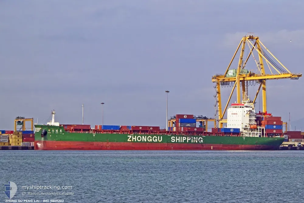 zhong gu peng lai (Container Ship) - IMO 9809203, MMSI 413380760, Call Sign BQTK under the flag of China