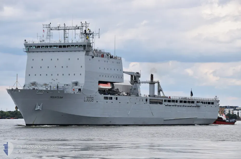 rfa mounts bay (Vessel (function unknown)) - IMO 9240770, MMSI 232697000, Call Sign GCIC under the flag of United Kingdom (UK)