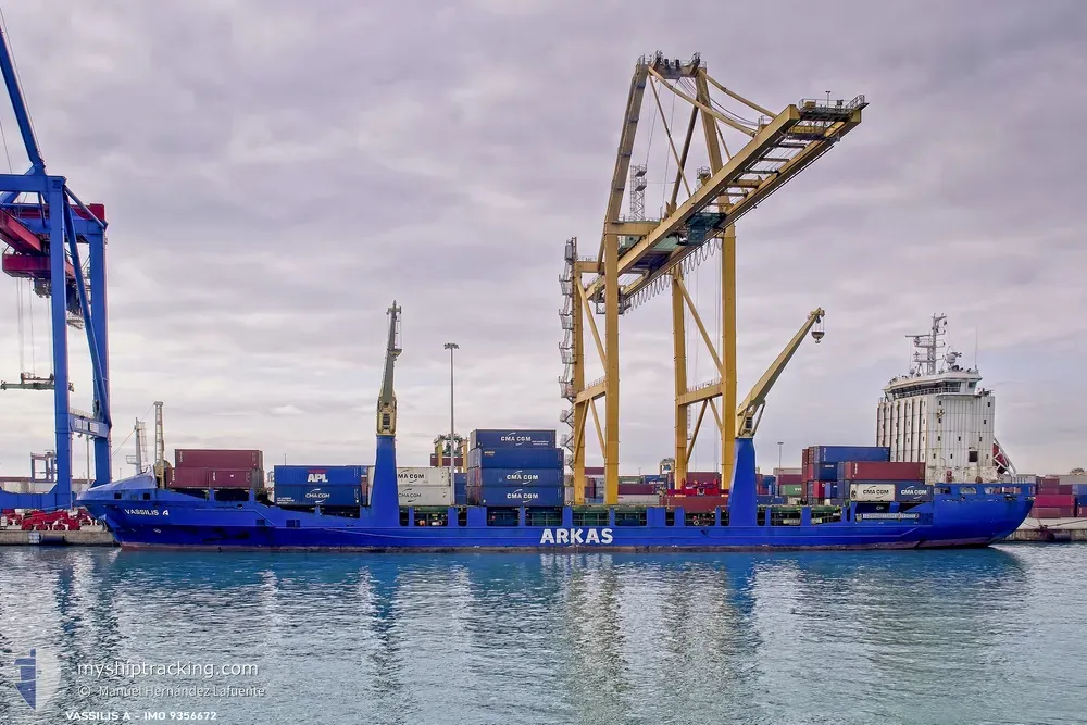 vassilis a (Container Ship) - IMO 9356672, MMSI 271050951, Call Sign TCA7309 under the flag of Turkey