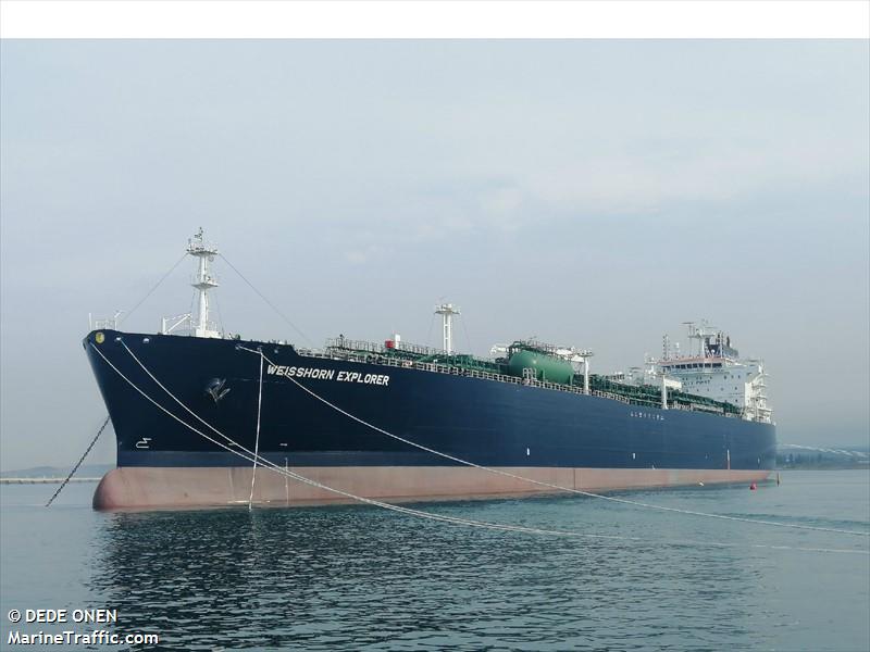 weisshorn explorer (LPG Tanker) - IMO 9852949, MMSI 563088800, Call Sign 9V6196 under the flag of Singapore