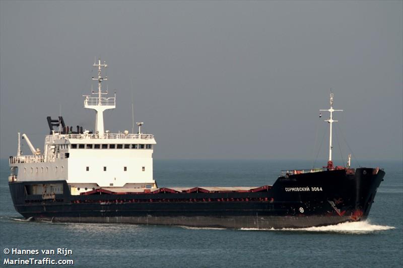 sormovskiy 3064 (General Cargo Ship) - IMO 8702252, MMSI 273454300, Call Sign UIYD under the flag of Russia