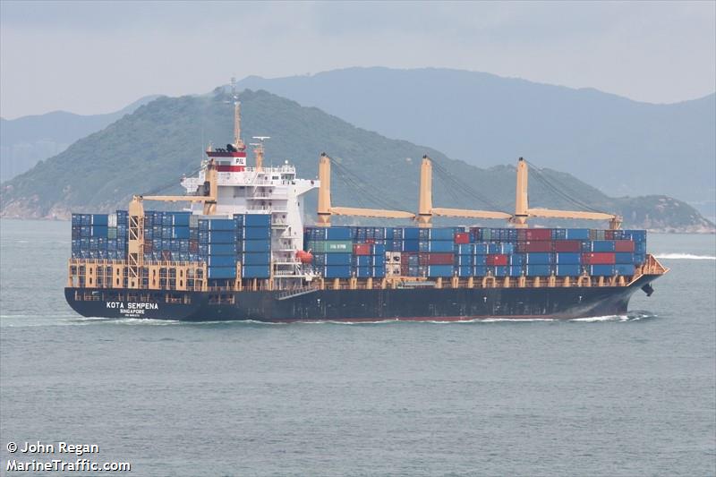 kota sempena (Container Ship) - IMO 9681273, MMSI 563253000, Call Sign 9V2129 under the flag of Singapore