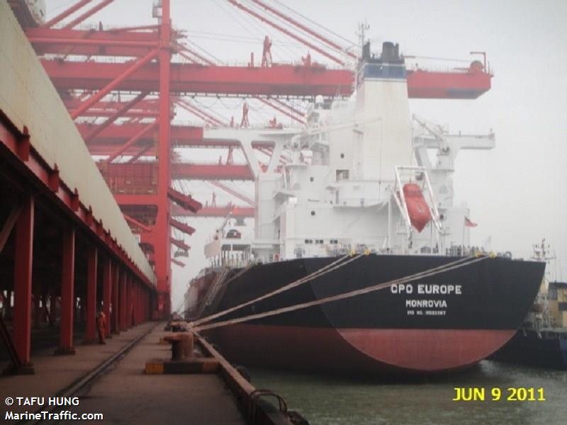 europe (Bulk Carrier) - IMO 9522087, MMSI 636092098, Call Sign A8WY5 under the flag of Liberia