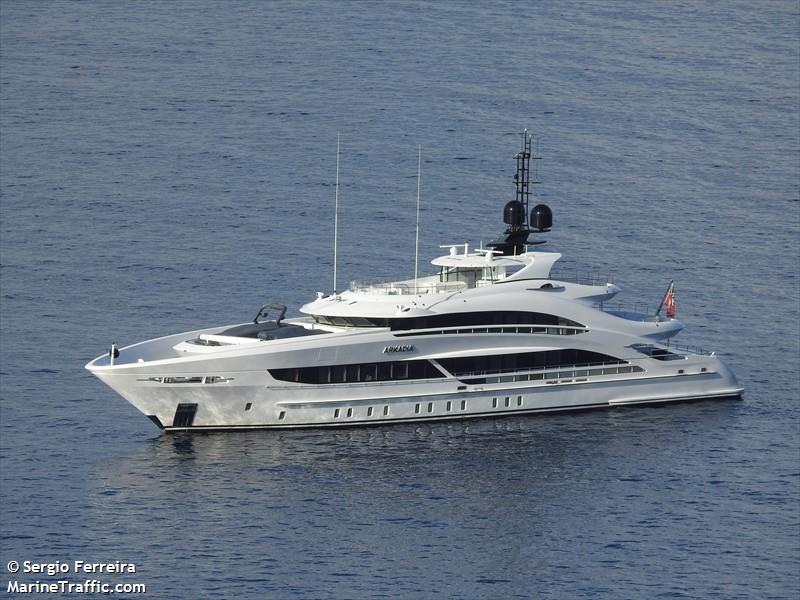 arkadia (Yacht) - IMO 9845300, MMSI 319178800, Call Sign ZGKK2 under the flag of Cayman Islands