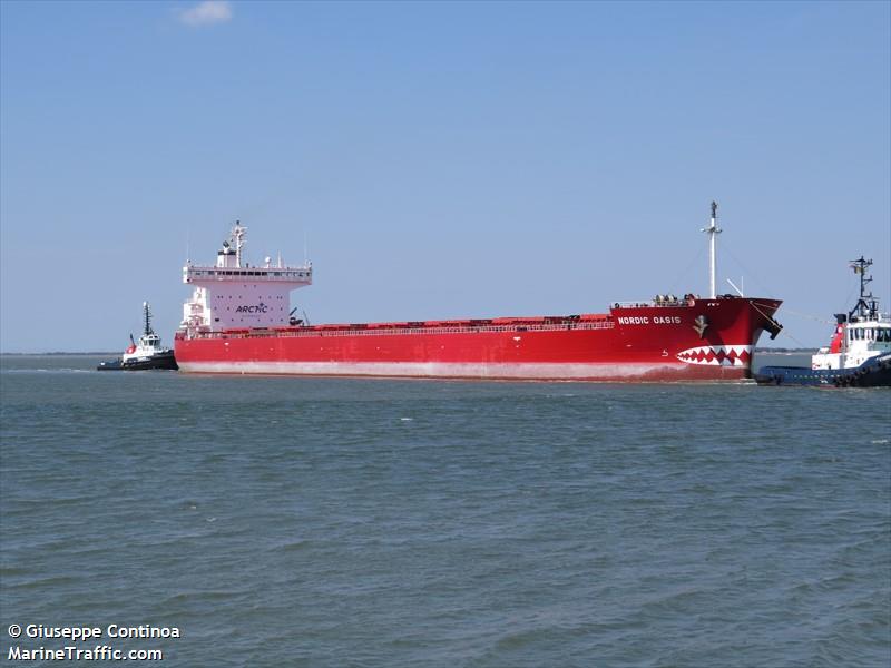 nordic oasis (Bulk Carrier) - IMO 9727120, MMSI 538009298, Call Sign V7A4560 under the flag of Marshall Islands