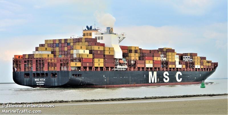 msc vita (Container Ship) - IMO 9702089, MMSI 255806493, Call Sign CQEV2 under the flag of Madeira