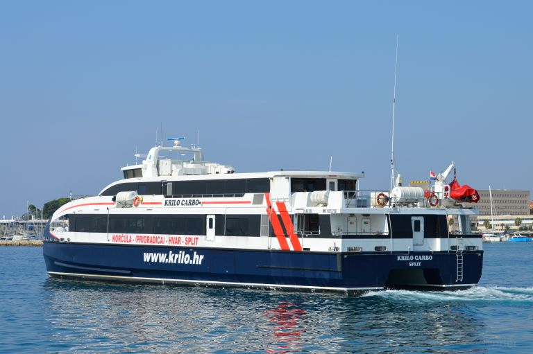 krilo carbo (Passenger Ship) - IMO 9622708, MMSI 238398840, Call Sign 9AA8200 under the flag of Croatia